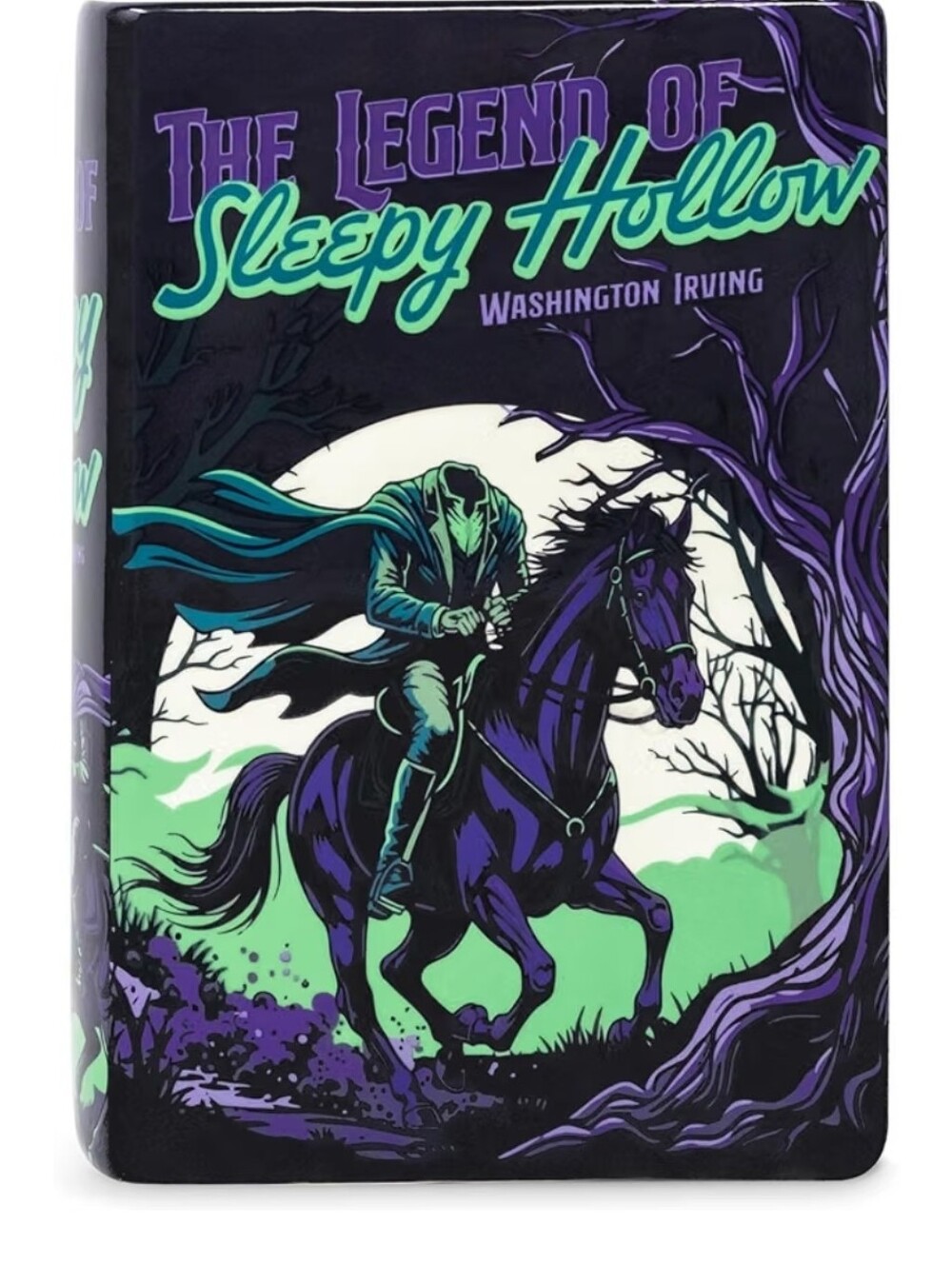 NIB Ceramic Book Vase Legend Of Sleepy Hollow Goth Horror Literary - Picture 4 of 13
